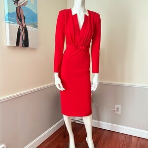 Alexia Admor Elegant Red V-Neck Dress Size XS. NWT